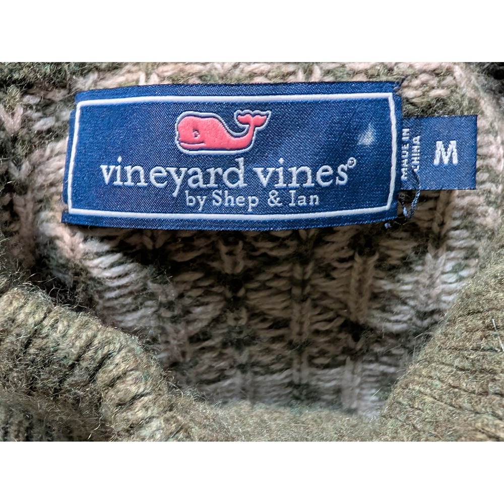 Vineyard Vines Men's‎ Two Color Fair Isle 1/4 Zip Pullover Angora/Cashmere Blend - Picture 4 of 5